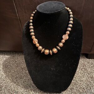 Hand Crafted “One of a Kind” Copper Beaded Necklace.